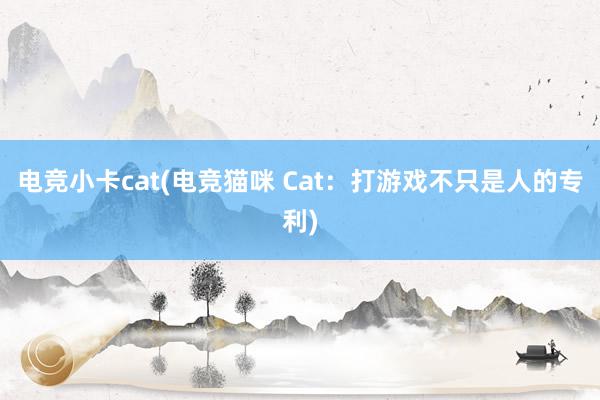 电竞小卡cat(电竞猫咪 Cat：打游戏不只是人的专利)