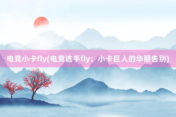 电竞小卡fly(电竞选手fly：小卡巨人的华丽告别)