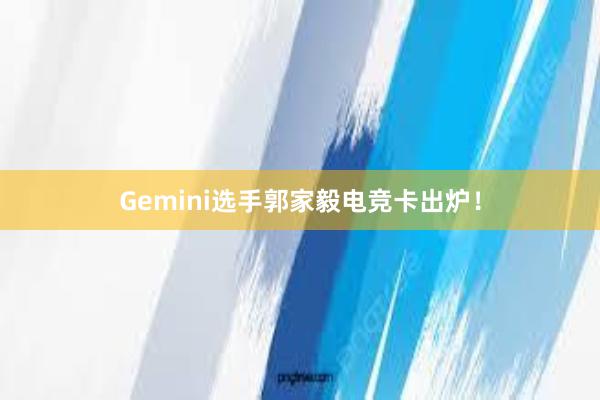 Gemini选手郭家毅电竞卡出炉！