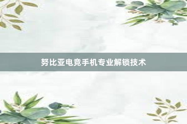 努比亚电竞手机专业解锁技术