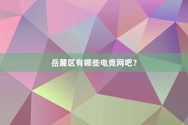 岳麓区有哪些电竞网吧？