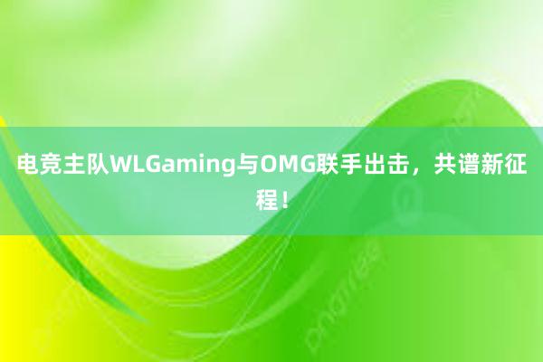 电竞主队WLGaming与OMG联手出击，共谱新征程！