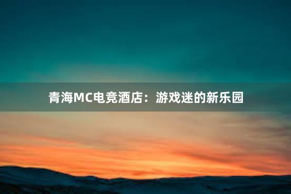 青海MC电竞酒店：游戏迷的新乐园